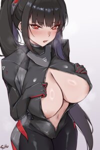 Rating: Questionable Score: 32 Tags: areola blue_archive bodysuit cameltoe e.c.ho erect_nipples nipple_slip no_bra open_shirt tsukatsuki_rio User: Arsy