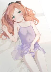 artist_revision dress kani_biimu leotard loli minazuki_sarami pantyhose see_through skirt_lift