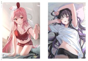 Rating: Questionable Score: 15 Tags: animal_ears atelier_live bra bunny_ears lingerie pantsu rosuuri rosuuri_(vtuber) see_through shirt_lift User: Anonymous