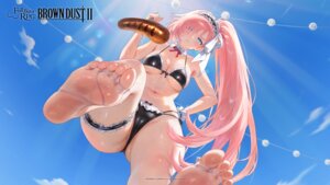 bikini brown_dust_ii cameltoe feet garter maid origami swimsuits thong wallpaper