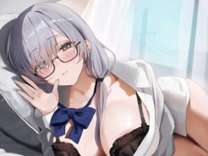 areola bra megane open_shirt oreazu seifuku