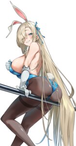 animal_ears ass blue_archive bunny_ears bunny_girl ichinose_asuna no_bra nonco pantyhose tail undressing