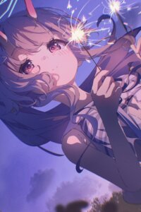 bikini_top blue_archive halo horns kazueru pointy_ears see_through seifuku swimsuits waraku_chise