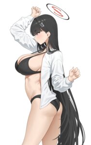 Rating: Questionable Score: 25 Tags: bikini blue_archive halo open_shirt swimsuits thong thore_(nathalukpol) tsukatsuki_rio User: KenB