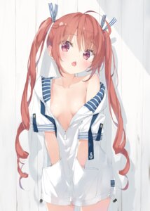 artist_revision hazuki_watora kani_biimu loli nipple_slip no_bra open_shirt