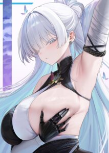 Rating: Questionable Score: 52 Tags: abpart bandages breast_hold goddess_of_victory:_nikke japanese_clothes mecha_musume nayuta_(nikke) no_bra wet User: 93576881
