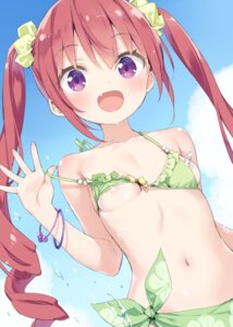 bikini hazuki_watora kani_biimu loli nipple_slip swimsuits undressing