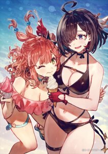 Rating: Questionable Score: 15 Tags: atelier atelier_yumia benitama bikini cream garter isla_von_duerer koei_tecmo swimsuits yumia_liessfeldt User: himeno_nanako