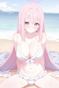 angel bikini blue_archive deyui misono_mika swimsuits wet wings