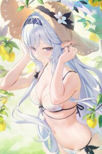 akeboshi_himari bikini blue_archive halo houkisei pointy_ears see_through swimsuits wet wet_clothes