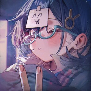 betabeet blue_archive kagami_chihiro megane seifuku sweater