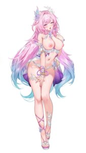 bikini breasts cyrene garter heels honkai:_star_rail machi_(7769) nipples swimsuits topless