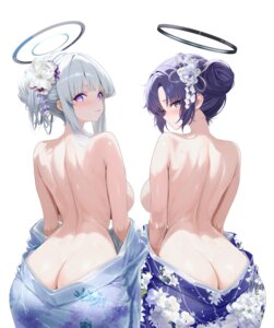 Rating: Questionable Score: 115 Tags: ass blue_archive halo hayase_yuuka kimono no_bra noa_(skae3323) nopan open_shirt ushio_noa User: Anonymous