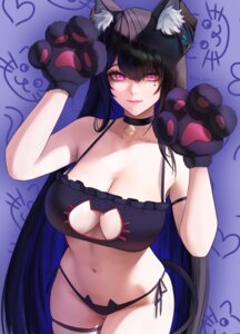 Rating: Questionable Score: 35 Tags: animal_ears bra garter hololive hololive_english horns lazik_1337 nekomimi nerissa_ravencroft pantsu string_panties tail User: charunetra