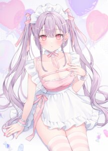 Rating: Questionable Score: 49 Tags: maid no_bra nopan shano_hiyori thighhighs User: Anonymous