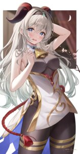 Rating: Questionable Score: 47 Tags: asian_clothes bodysuit cosplay firefly ganyu genshin_impact harukix honkai:_star_rail horns no_bra User: Anonymous