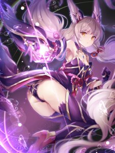 animal_ears ass heels leotard niyah skirt_lift thighhighs ui_frara xenoblade_(series) xenoblade_2
