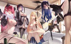 animal_ears areola bikini breasts bunny_ears bunny_girl gainoob gothic_lolita gun heels heterochromia horns izayoi_arisa kitagawa_marin kuroe_shizuku liz_(kisekoi) lolita_fashion nikaidou_neon nipples no_bra nopan pantsu panty_pull pointy_ears pussy pussy_juice shirt_lift skirt_lift sono_bisque_doll_wa_koi_wo_suru stockings swimsuits tail tattoo thighhighs topless uncensored uniform wings