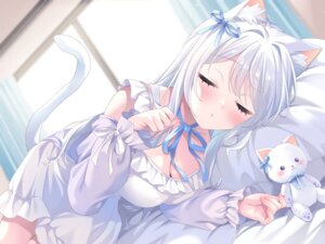 animal_ears komari nekomimi pajama tail