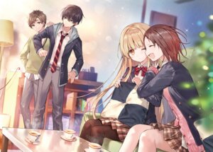 Rating: Safe Score: 7 Tags: akazawa_itsuki fujimiya_amane hanekoto otonari_no_tenshi-sama_ni_itsunomanika_dame_ningen_ni_sareteita_ken pantyhose seifuku shiina_mahiru shirakawa_chitose skirt_lift sweater User: himeno_nanako