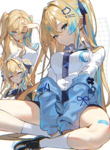 bandaid maid scottie seifuku skirt_lift