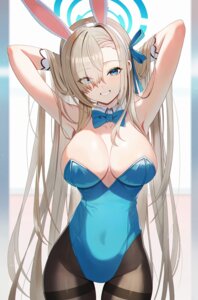 Rating: Questionable Score: 7 Tags: animal_ears blue_archive bunny_ears bunny_girl halo ichinose_asuna melreon no_bra pantyhose User: VigorousMMM