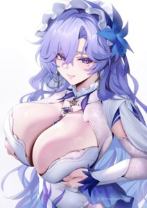 been breast_hold cantarella dress no_bra tattoo wuthering_waves