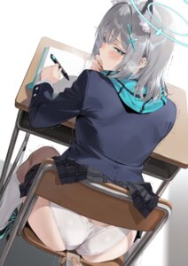 Rating: Explicit Score: 93 Tags: animal_ears aoi_sakura_(seak5545) blue_archive halo nekomimi pantsu pussy_juice seifuku skirt_lift sunaookami_shiroko User: Arsy