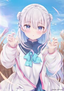 anemoi key maruma_(maruma_gic) seifuku tsujikura_spica