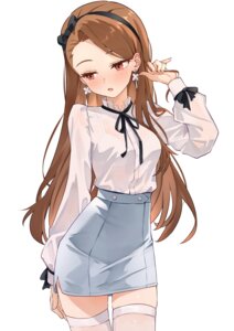 b1ack bra minase_iori see_through the_idolm@ster thighhighs