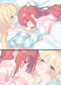 Rating: Questionable Score: 67 Tags: areola breast_grab breasts hazuki_watora kani_biimu loli nipple_slip no_bra open_shirt pajama sheets shimotsuki_potofu yuri User: himeno_nanako