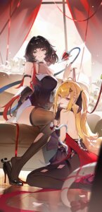 Rating: Questionable Score: 40 Tags: animal_ears cissia dress garter heels jane_doe jiang_zhuti_jiojio no_bra pantyhose see_through skirt_lift tail thighhighs torn_clothes zenless_zone_zero User: VigorousMMM