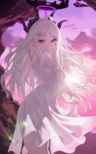 Rating: Safe Score: 4 Tags: blue_archive devil dress fangfangtu halo horns see_through skirt_lift sorasaki_hina summer_dress wings User: KenB