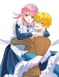 akimoto_aki arthur_louis_zetes disc_cover kikaijikake_no_marie maid marie_evans skirt_lift