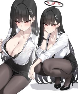 Rating: Questionable Score: 16 Tags: blue_archive bra dress_shirt halo heels lingerie open_shirt pantsu pantyhose shigure skirt_lift tsukatsuki_rio undressing wet User: VigorousMMM