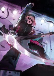 Rating: Safe Score: 15 Tags: guitar headphones hololive hololive_english megane mori_calliope namiorii weapon User: Spidey