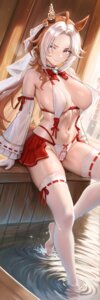 Rating: Questionable Score: 43 Tags: animal_ears asdkd123 cameltoe erect_nipples maebari miko no_bra orfevre_(umamusume) pantsu see_through tail thighhighs uma_musume_pretty_derby wet wet_clothes User: Arsy
