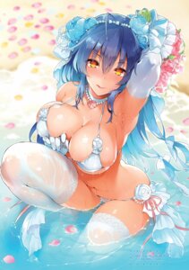 bikini comic_kairakuten_beast digital_version pyon-kti see_through swimsuits thighhighs wet wet_clothes