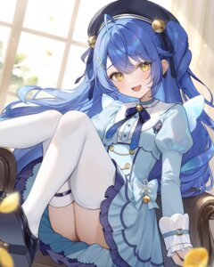 Rating: Questionable Score: 40 Tags: amamiya_kokoro aria_(ariacue) dress garter loli nijisanji skirt_lift thighhighs wings User: BattlequeenYume