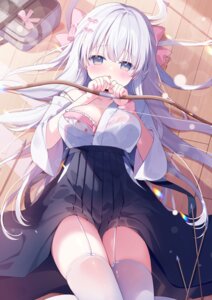 Rating: Questionable Score: 13 Tags: ameno_usari bra japanese_clothes open_shirt possible_duplicate see_through skirt_lift stockings thighhighs weapon User: Anonymous