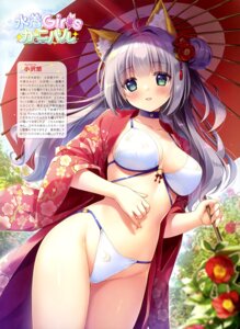 Rating: Questionable Score: 25 Tags: animal_ears bikini cameltoe open_shirt ozawa_yuu swimsuits thong umbrella yukata User: drop