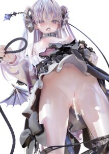 breasts cum devil horns iijima_masashi loli lolita_fashion nipples no_bra pantsu panty_pull photoshop pussy skirt_lift tail uncensored wet wings