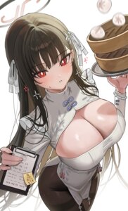 Rating: Questionable Score: 46 Tags: blue_archive chinadress halo no_bra pantyhose tsukatsuki_rio waitress yamu_(yamu_030) User: Arsy