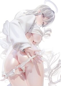 Rating: Questionable Score: 60 Tags: angel ass iijima_masashi lingerie no_bra pantsu panty_pull shirt_lift thong undressing wings User: Anonymous