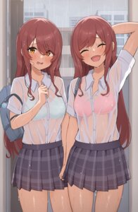 Rating: Questionable Score: 45 Tags: bra oosaki_amana oosaki_tenka see_through seifuku the_idolm@ster the_idolm@ster_shiny_colors wanimaru wet wet_clothes User: Spidey