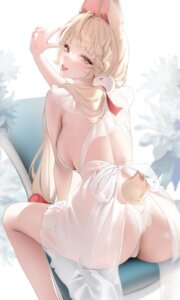 Rating: Questionable Score: 39 Tags: alice_thymefield animal_ears ass bunny_ears cameltoe heterochromia lyusiola naked_apron pantsu see_through tail thong zenless_zone_zero User: whitespace1