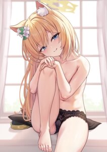 Rating: Questionable Score: 47 Tags: animal_ears blue_archive cameltoe halo iochi_mari lingerie loli milkshake nekomimi pantsu thong topless User: Arsy