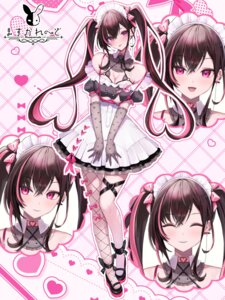 Rating: Questionable Score: 30 Tags: bra fishnets garter heels huziko maid masquerade see_through yamitsuki_mayoi User: zyll