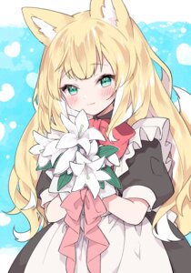 animal_ears kamiyoshi_rika kitsune maid tail