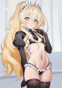 Rating: Questionable Score: 7 Tags: 0haribo0 bikini blue_archive cameltoe halo loli maid professor_niyaniya swimsuits thighhighs User: Arsy
